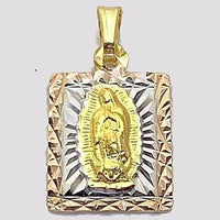Olympic christ pendant square tri-color gold-filled charms & pendants