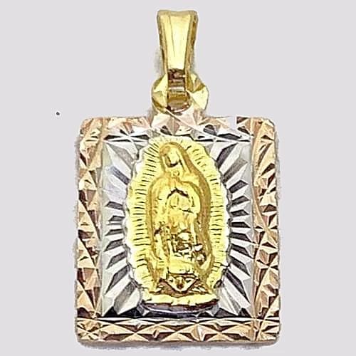 Olympic christ pendant square tri-color gold-filled charms & pendants