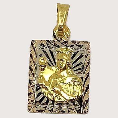 Olympic christ pendant square tri-color gold-filled charms & pendants