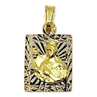 Olympic christ pendant square tri-color gold-filled charms & pendants