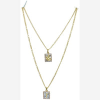 Olympic christ pendant square tri-color gold-filled charms & pendants