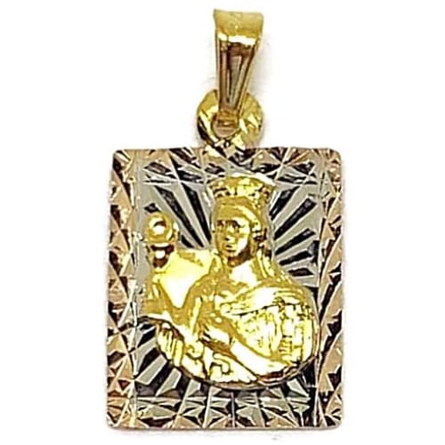 Olympic christ pendant square tri-color gold-filled caridaddelcobre charms & pendants
