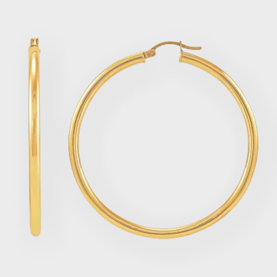 Page hoops earrings 18kts gold plated earrings