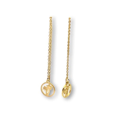 Palms threaders gold plated earrings