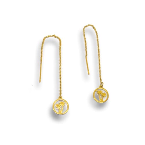 Palms threaders gold plated earrings earrings