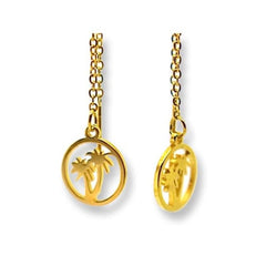 Palms threaders gold plated earrings