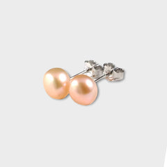Pearls studs with sterling silver post earrings
