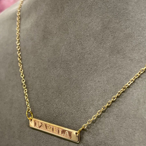 Personalized id bar gold filled necklace chains
