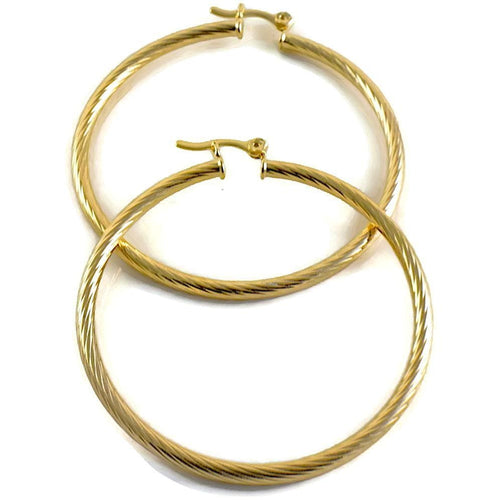 Rope 50cm 18kts of gold plated earrings hoops earrings