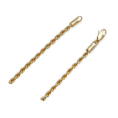 Rope bracelet 3mm in 18k of gold plated