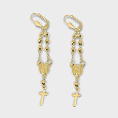 Rosary earrings gold-filled earrings