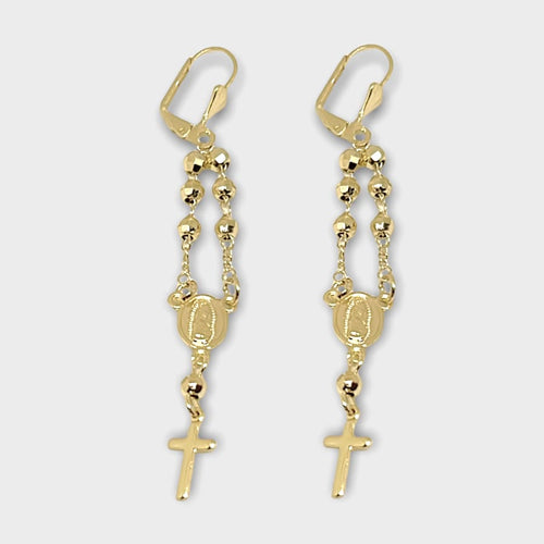 Rosary earrings gold-filled