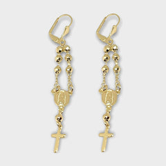Rosary earrings gold - filled earrings