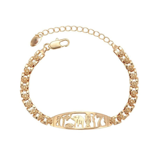 Rose links good luck bracelet gold plated bracelets