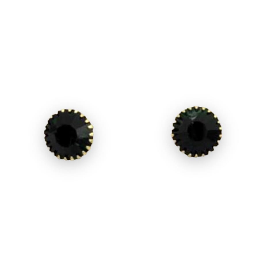 Royal blue cz studs 18kts of gold plated black onix earrings