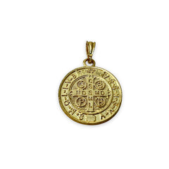 San benito 2 sides pendant in 18k of gold layering charms & pendants
