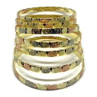 San benito bangle semanario tri- color gold plated bangles