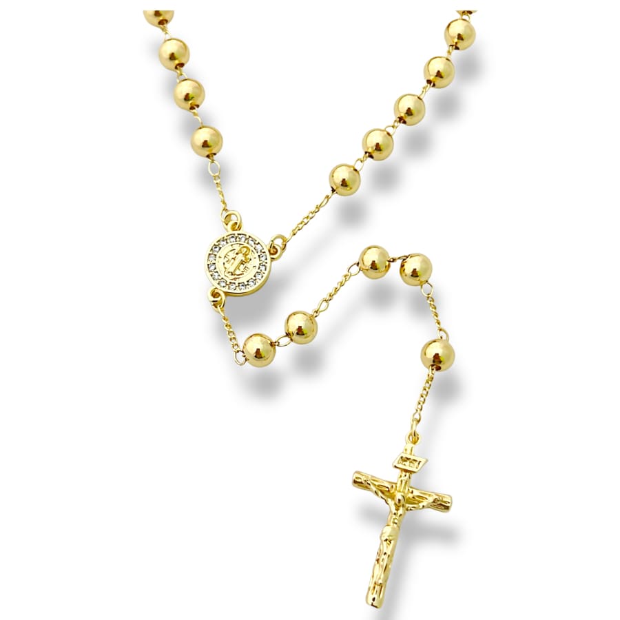 San benito gold plated rosary necklace rosaries
