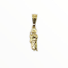 San judas 26mm pendant in 18kts of gold plated charms