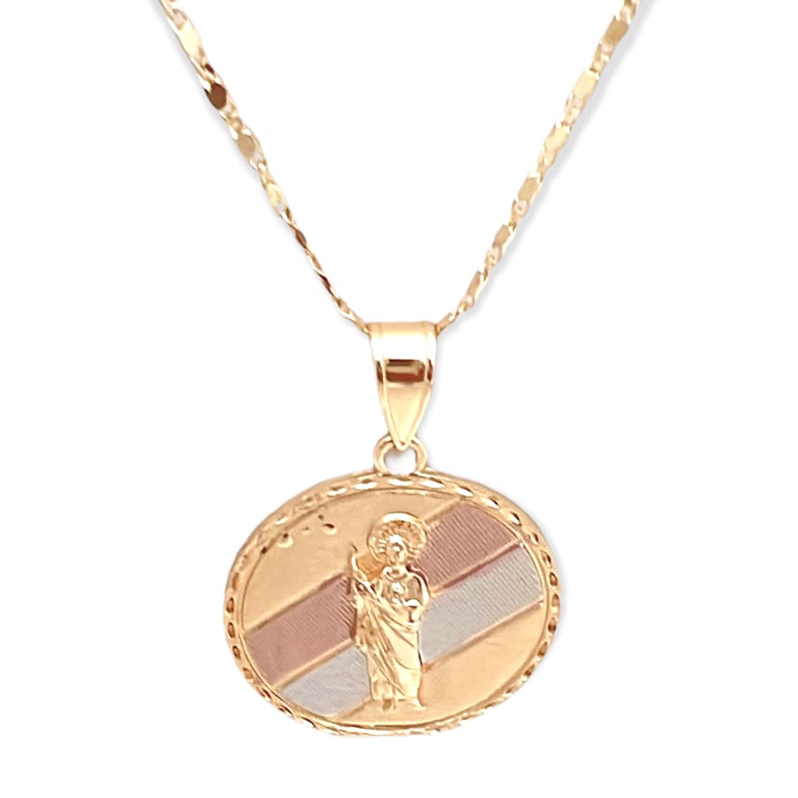 San judas pieces in 18k of gold plated pendant only chains