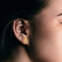 San judas studs earrings 18k of gold plated