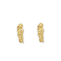 San judas studs earrings 18k of gold plated