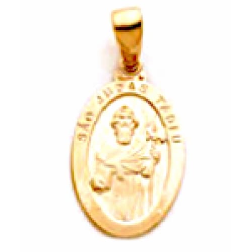 San judas tadeo pendant 18kts of gold plated charms