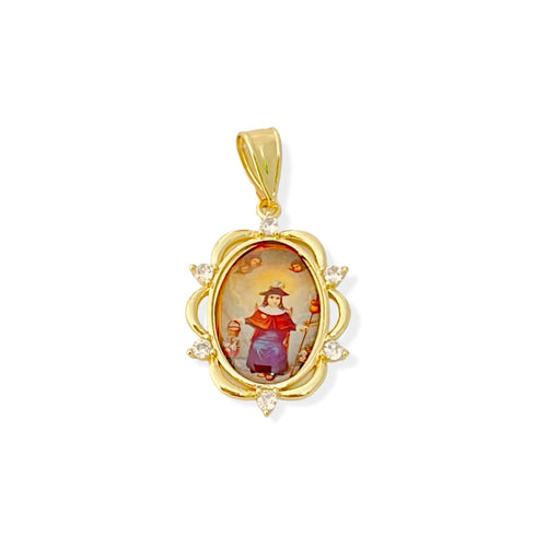 Santo nino de antocha pendant in 18k of gold layering charms & pendants