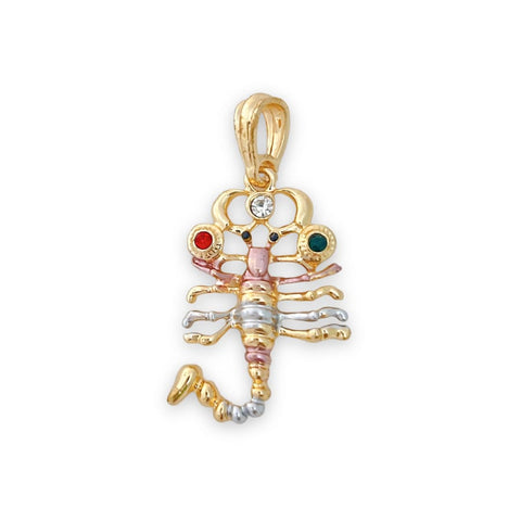 Four girls and a boy charm pendant necklace in of 14k of gold plated
