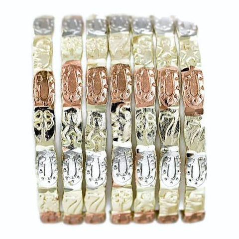 Sets tri color lucky 5mm x 3" wide indian bangle