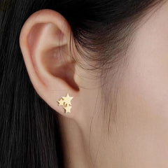 Shooting stars gold plated studs earrings earrings
