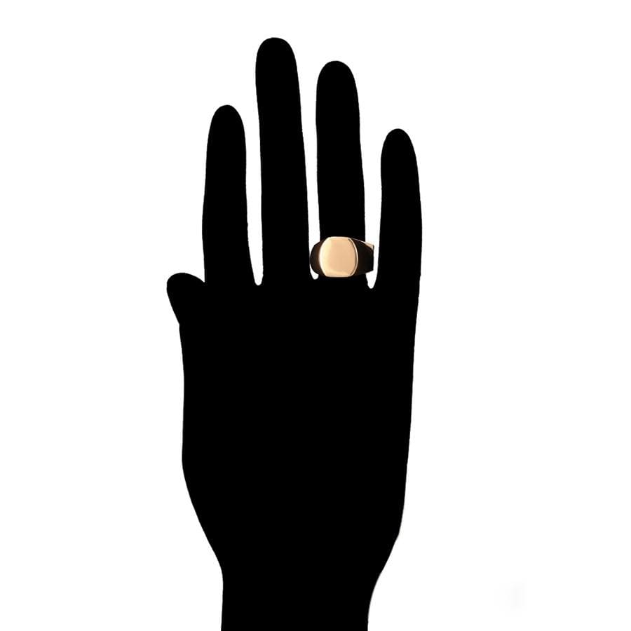 Signet gold plated ring. Rings