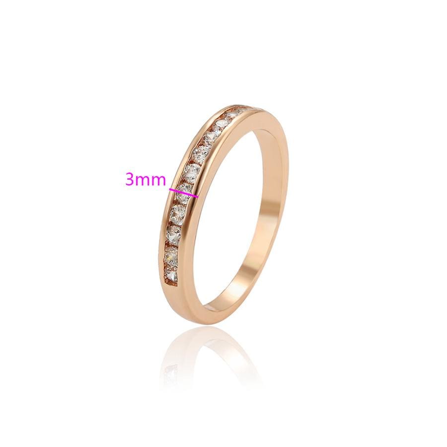 Single road of cz 18kts gold plated ring rings