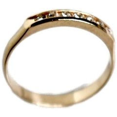 Single road of cz 18kts gold plated ring rings