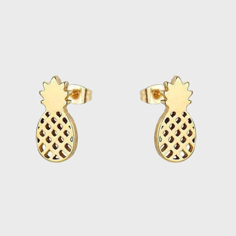 12mm earrings clear studs 18kts of gold plated