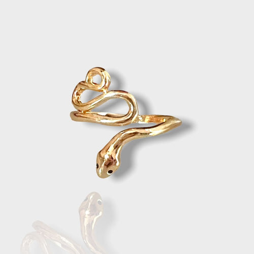 Snake wrapped ring in 18k of gold plated rings