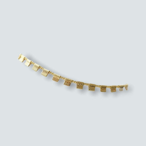 Dotted triple chains anklet 18k of gold plated