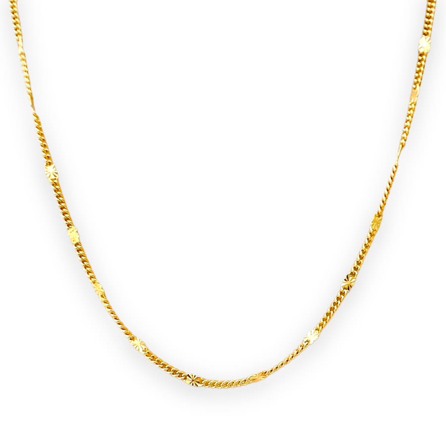 Star cuban link 18k of gold plated chain