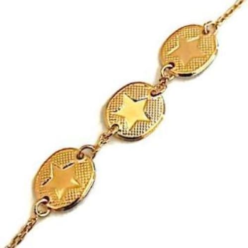 Stars design anklet 18kts of gold plated 10 anklet