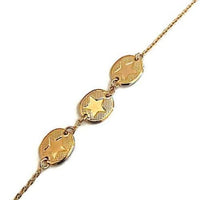 Stars design anklet 18kts of gold plated 10 anklet