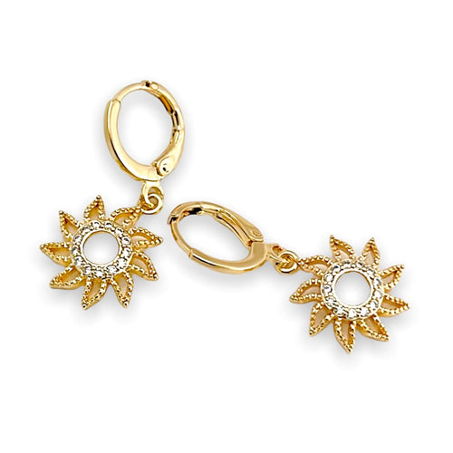 Sun drop earrings in 18k of gold plated