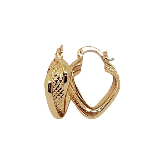 Suna triangle hoops 18k of gold plated earrings