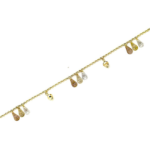 Mariner 4mm anklet 18kts of gold plated