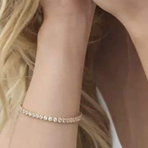 Tennis bracelet in 18kts of gold plated bracelet