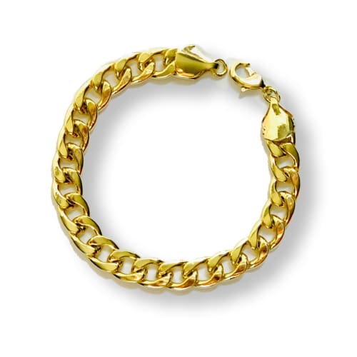 Thick cuban links anklet 10mm 18kts of gold plated