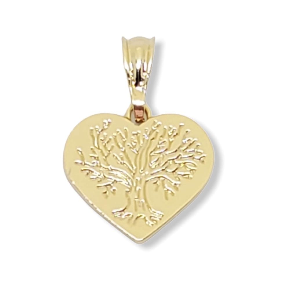 Tree of life heart in 18kts gold plated pendant charms