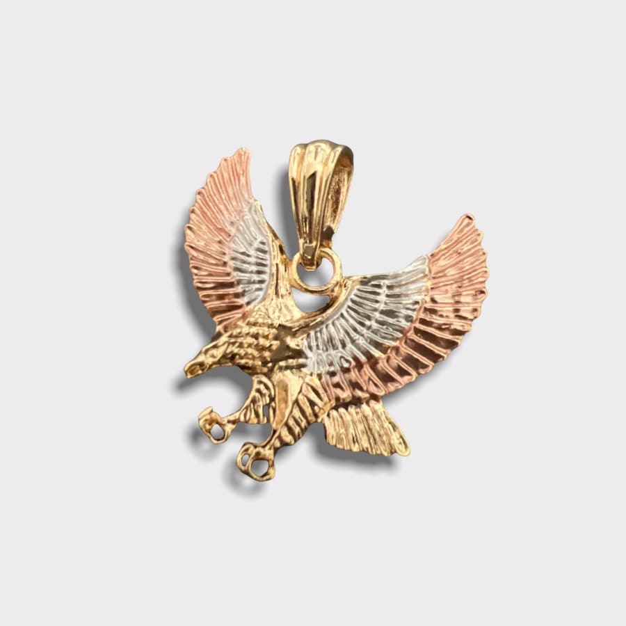 18k gold eagle store pendant