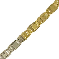 Tri color mariner 3mm 18kts gold plated chain chains