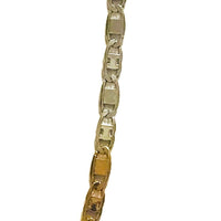 Tri color mariner 3mm 18kts gold plated chain chains