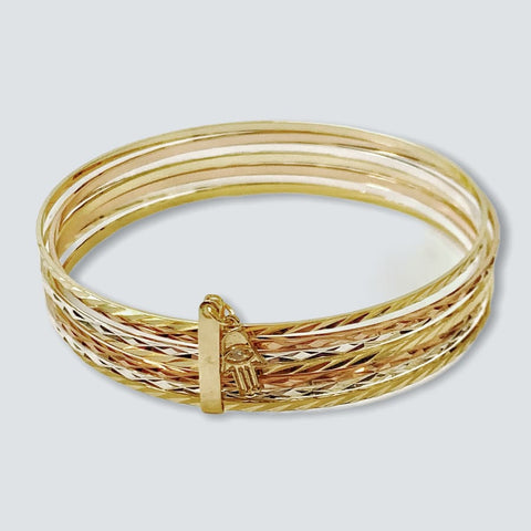 Sets tri color lucky 5mm x 3" wide indian bangle